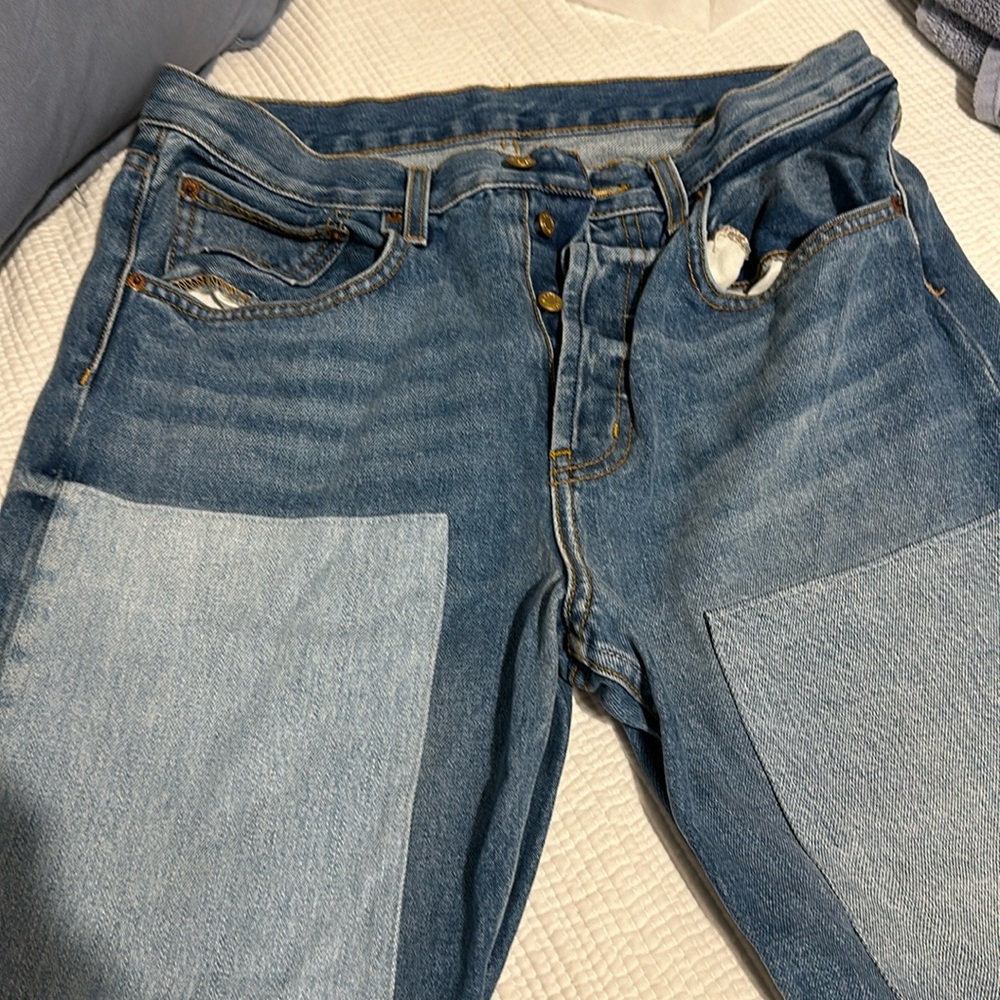 B Sides Jeans Patchwork Size 29 Marcel Straight L… - image 5